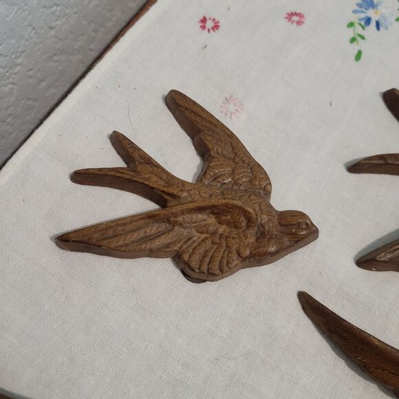 VTG Homco Home Interiors Burwood Flying Sparrows and Gulls Wall Decor Set Of 4 - Picture 6 of 16